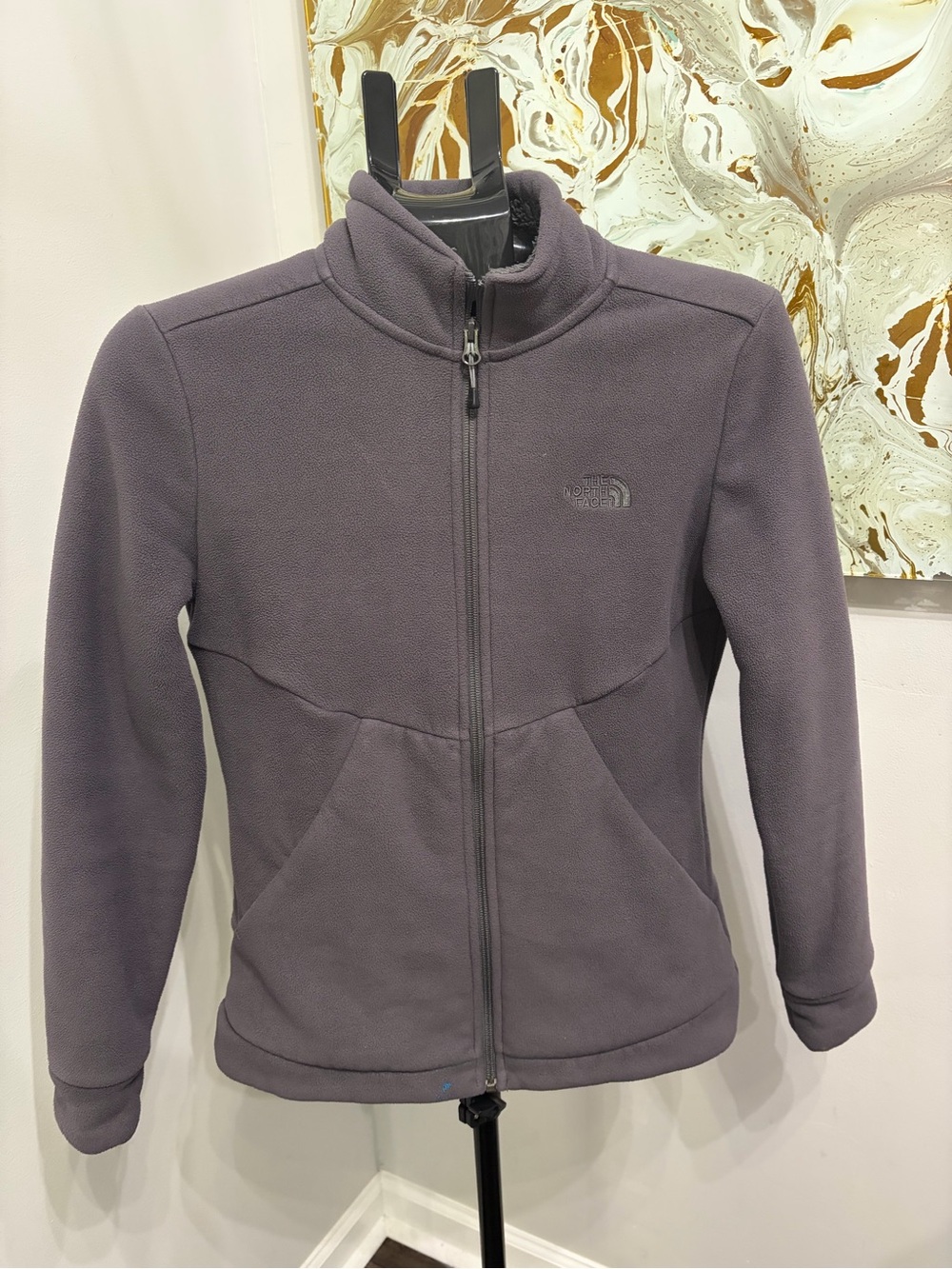 The North Face Highest Peak Fleece Jacket Full Zip Grey Womens Medium M